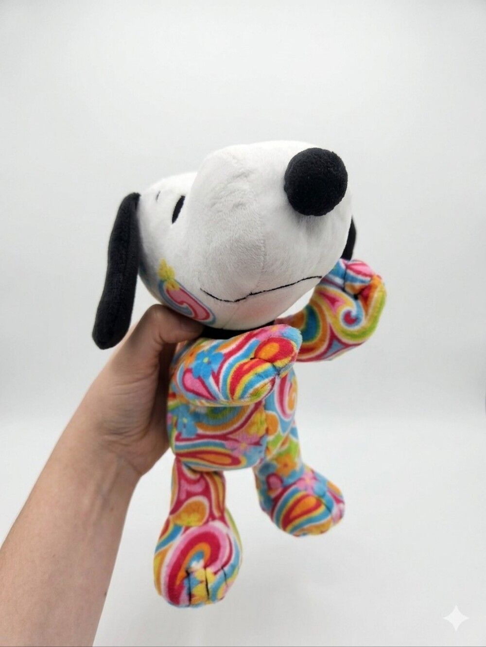 Hallmark Peanuts Snoopy Blossom Buddy Retro Psychedelic Rainbow Swirl Plush 10.5